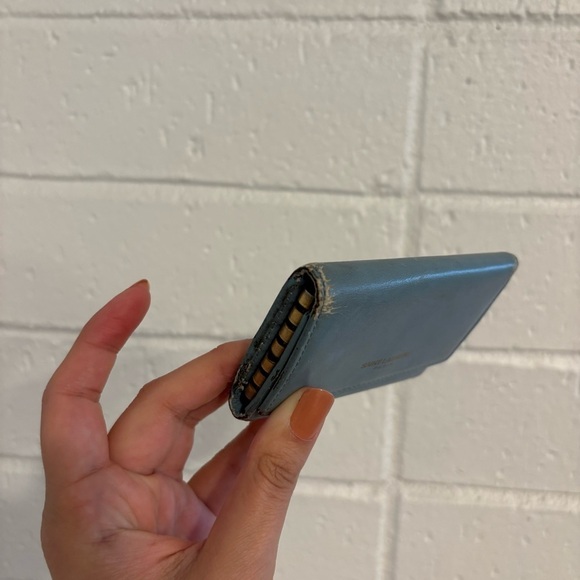 Saint Laurent vintage keyholder wallet in blue - Picture 3 of 13